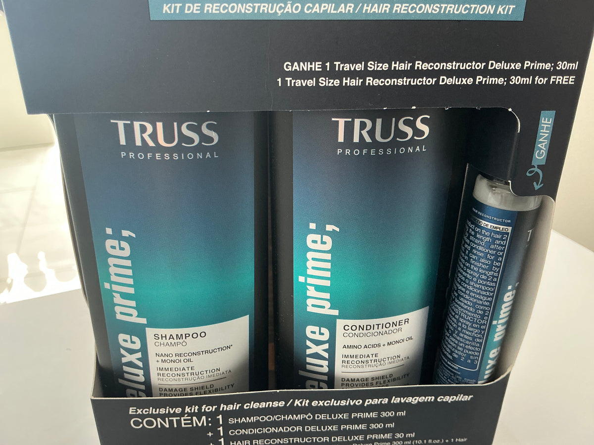 Truss Deluxe prime kit, shampoo, Conditioner,Hair reconstructor