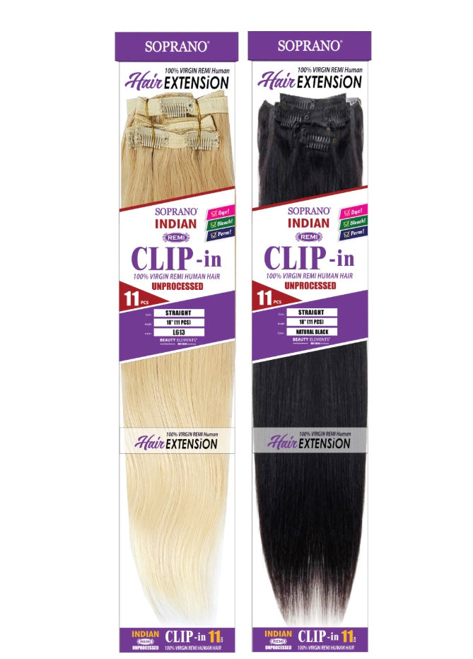 Extensiones de Clip-in Soprano 100% Human Hair