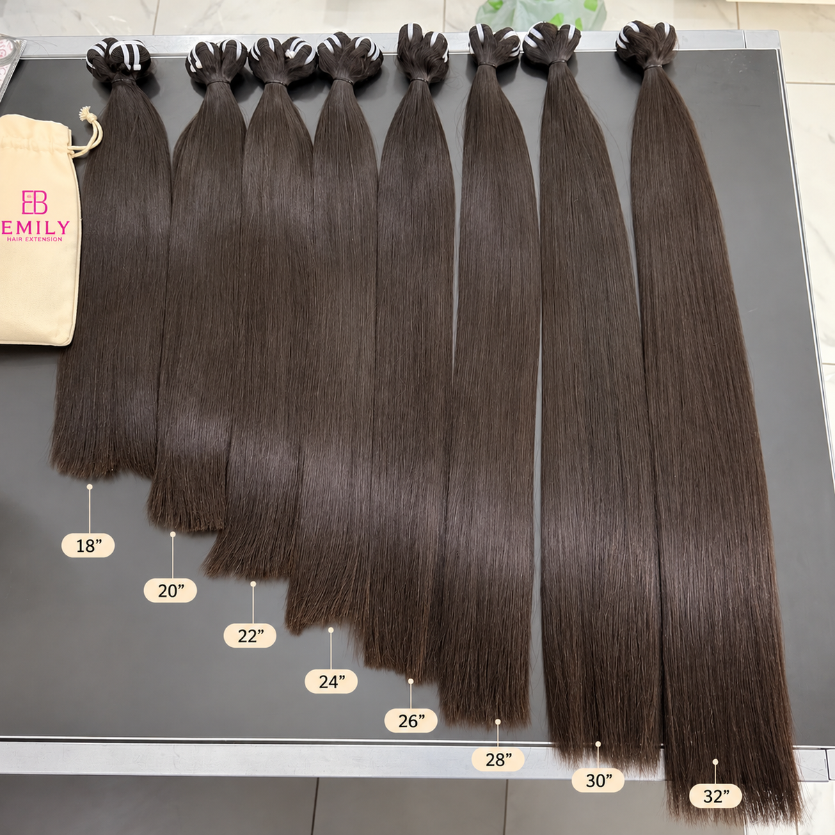 Extensiones de Cabello Cosidas 100% Humano (100 Gramos) - Emily Prestige