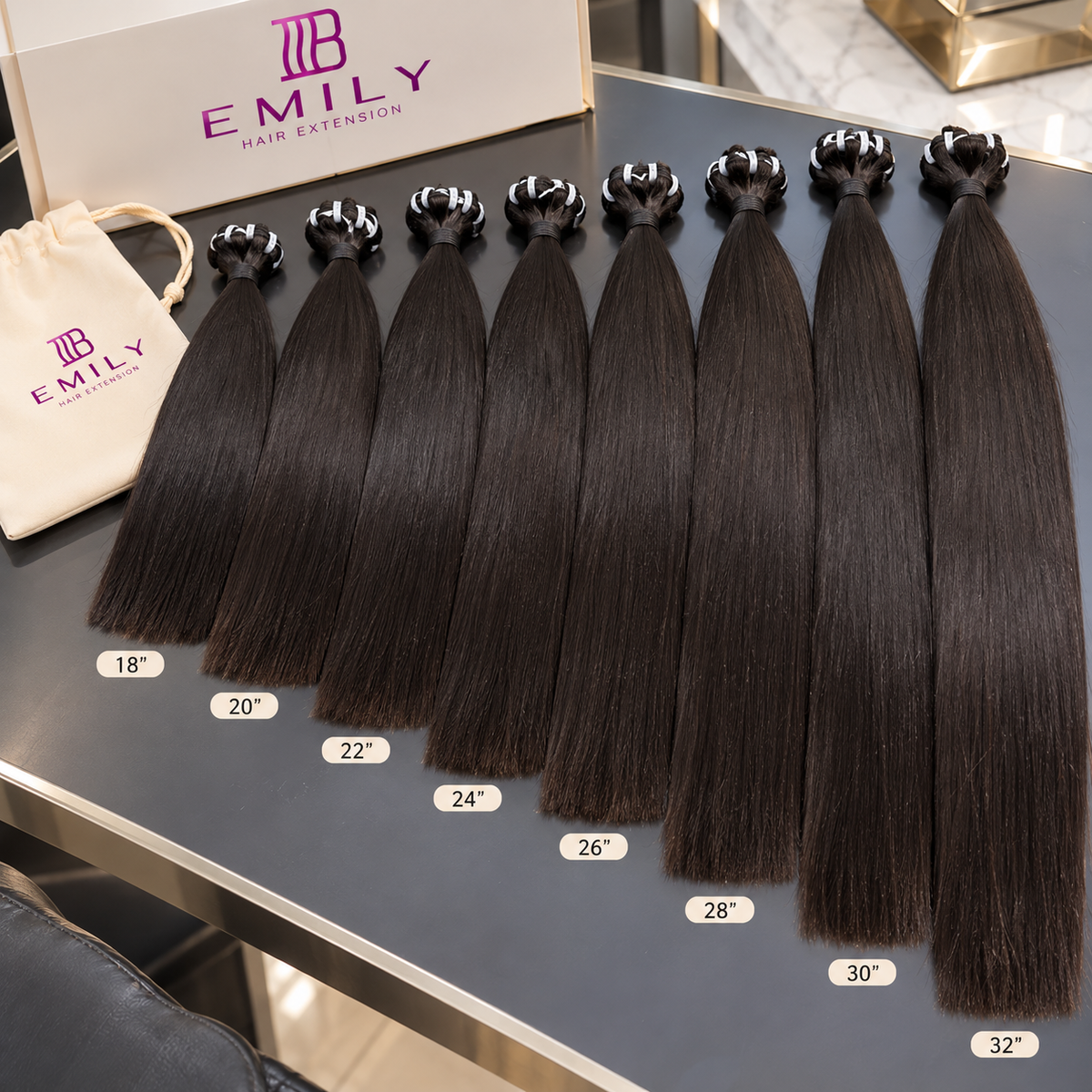 Extensiones de Cabello Cosidas 100% Humano (100 Gramos) - Emily Prestige