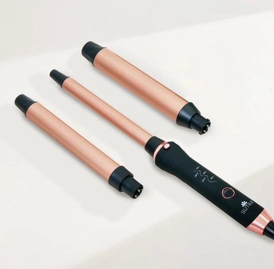 Interchangeable Clipless Curler Set (3 Sizes) with Base SUTRA