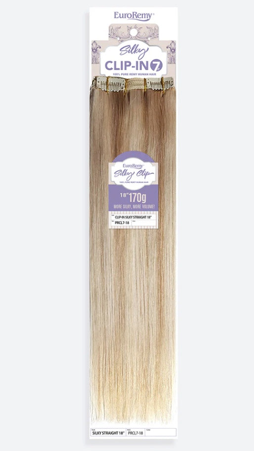 Euro Remy - Silky Clip-In 7Pcs (Silky Straight) 22"