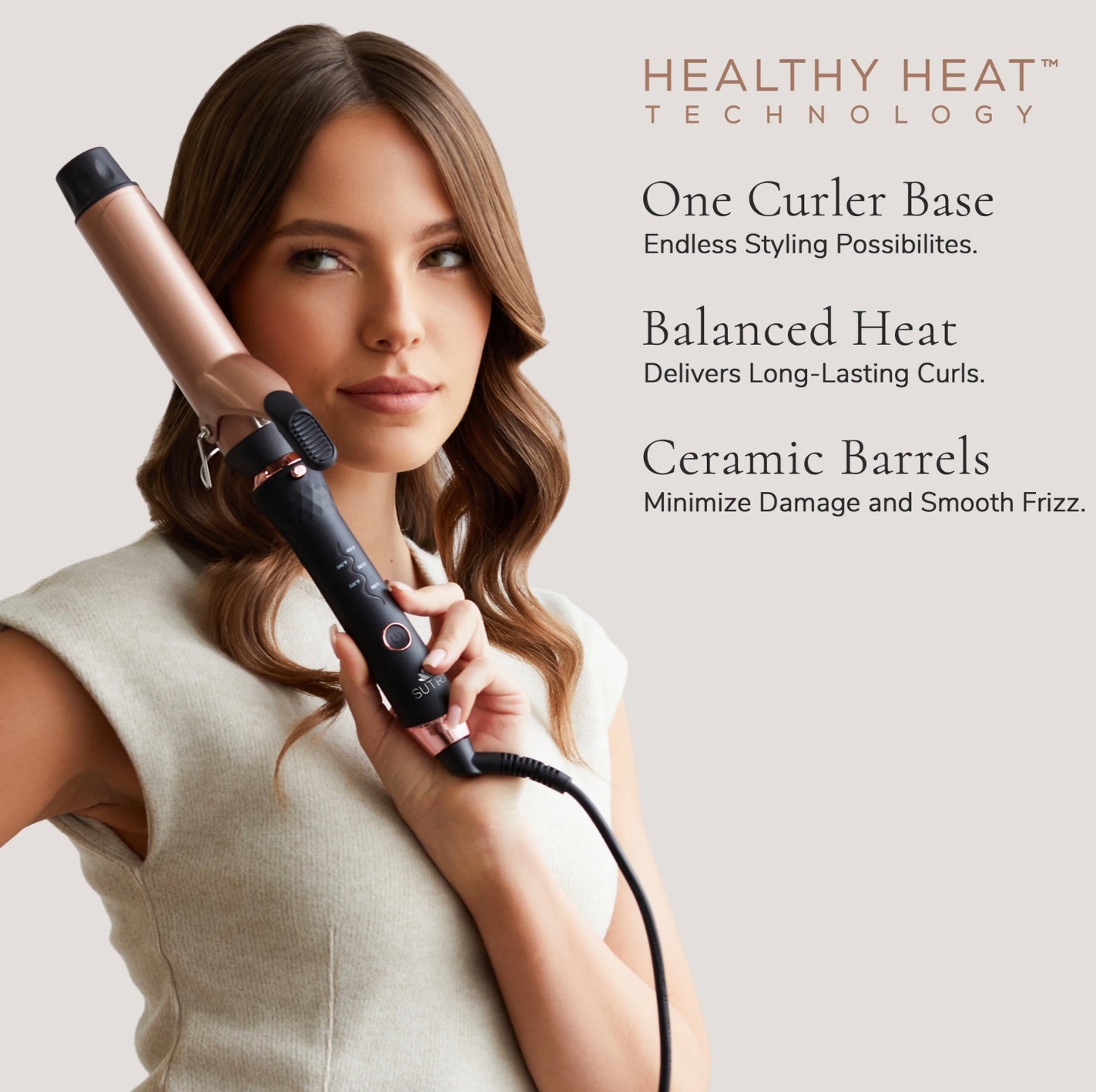 Interchangeable Spring Curler Set (3 Sizes) with Base SUTRA